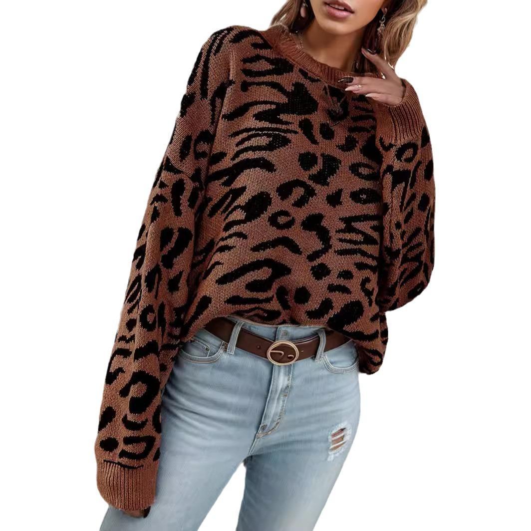 Leopard printed lantern Sweater